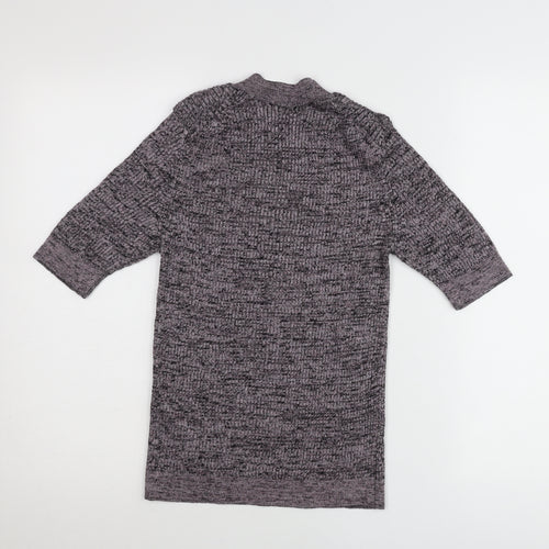 Marks and Spencer Per Una Women Purple Knit Button-Up Top Size 10