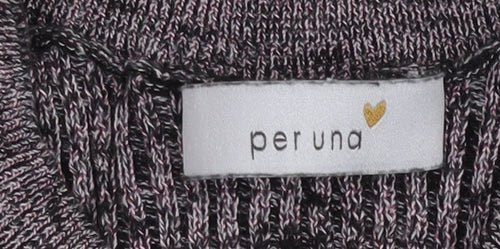Marks and Spencer Per Una Women Purple Knit Button-Up Top Size 10