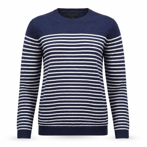 ASOS Women’s Blue Striped Crew Neck Cotton Jumper Size L
