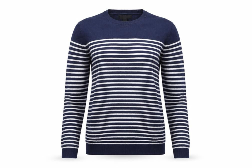 ASOS Women’s Blue Striped Crew Neck Cotton Jumper Size L