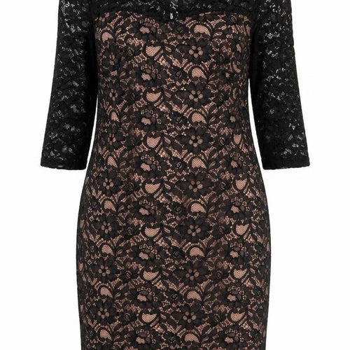 Dorothy Perkins Women's Black Lace Bodycon Dress Size 18