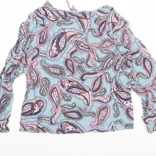 Barbara Lebek Womens Multicoloured Paisley Blouse Size 12 Tunic Style