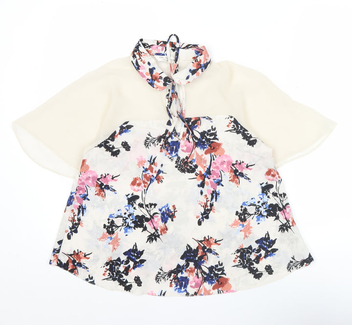 Miss Selfridge Womens Multicoloured Floral Tunic Blouse Size 10