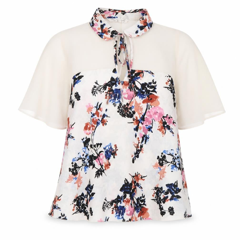 Miss Selfridge Womens Multicoloured Floral Tunic Blouse Size 10