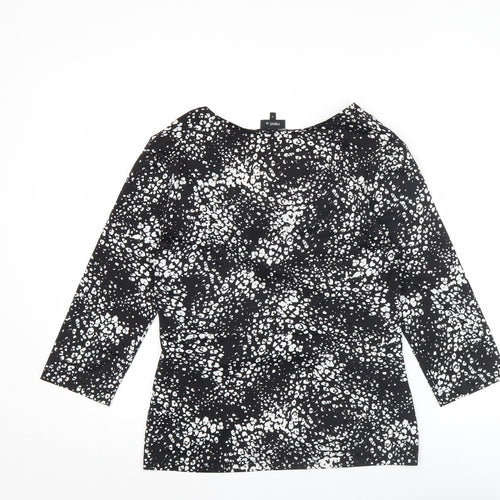 Next Women’s Black Animal Print Wrap Blouse Size 12