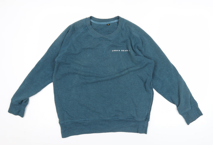 Urban Bear Co Men’s Blue Small Pullover Sweatshirt Crew Neck
