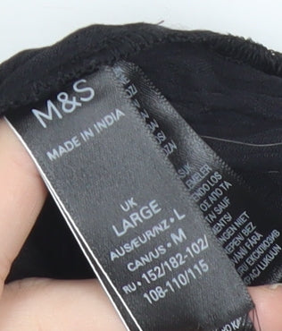 Marks and Spencer Women’s Black L Shift Dress Viscose Short Sleeve