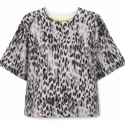 River Island Women’s Grey Animal Print Knit Pullover Jumper XS