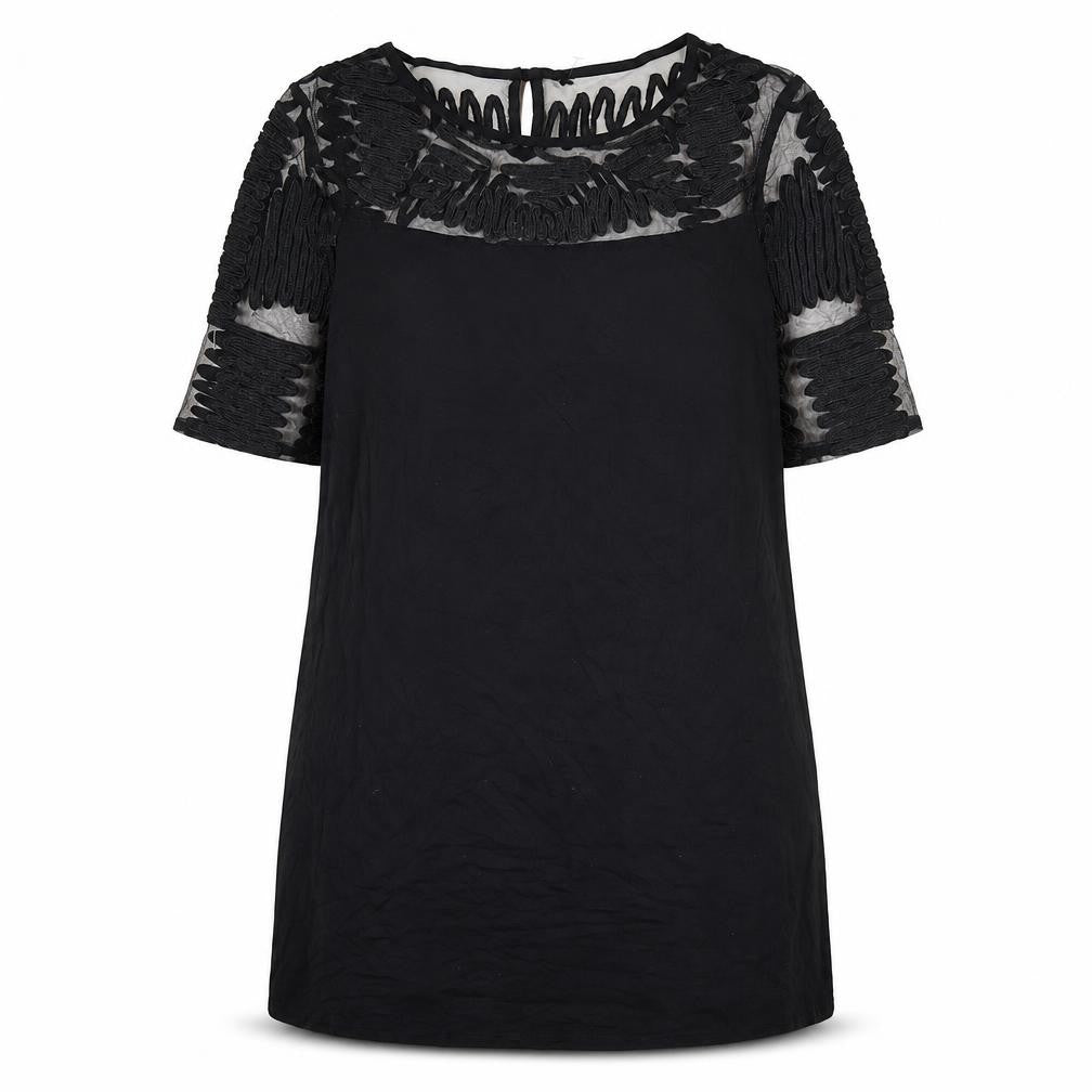 Next Women’s Black Shift Dress Size 14 Lace Sheer Panel Party Wear
