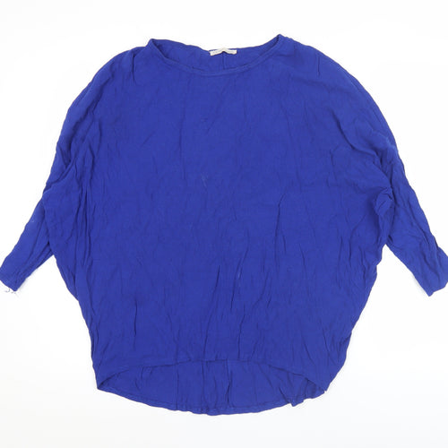 Zara Women’s Blue Relaxed Fit Tunic Blouse Size 12 Viscose