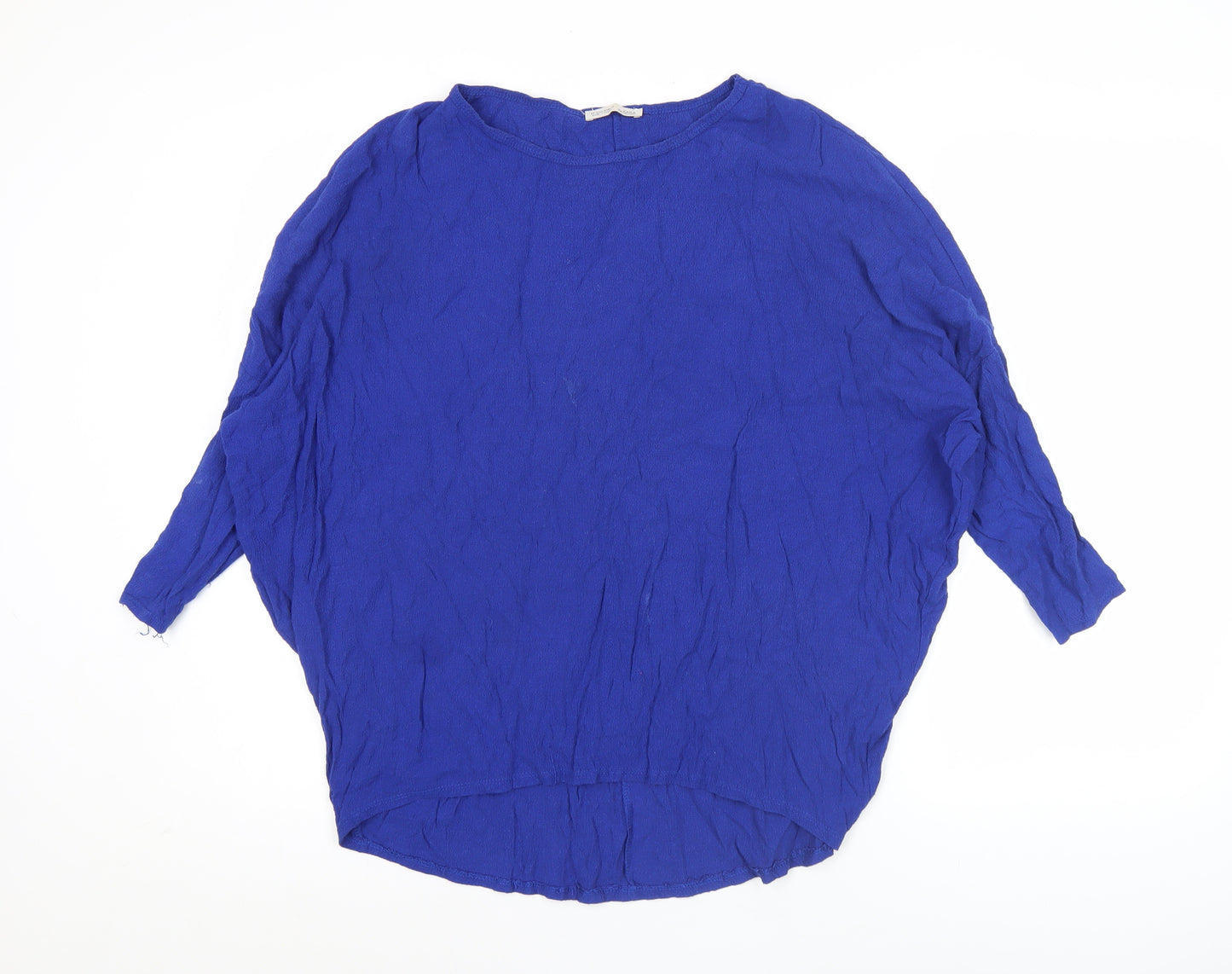Zara Women’s Blue Relaxed Fit Tunic Blouse Size 12 Viscose