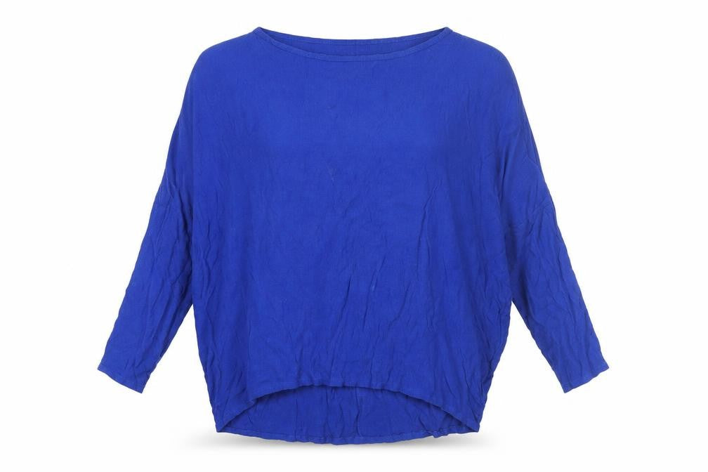 Zara Women’s Blue Relaxed Fit Tunic Blouse Size 12 Viscose