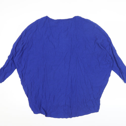 Zara Women’s Blue Relaxed Fit Tunic Blouse Size 12 Viscose