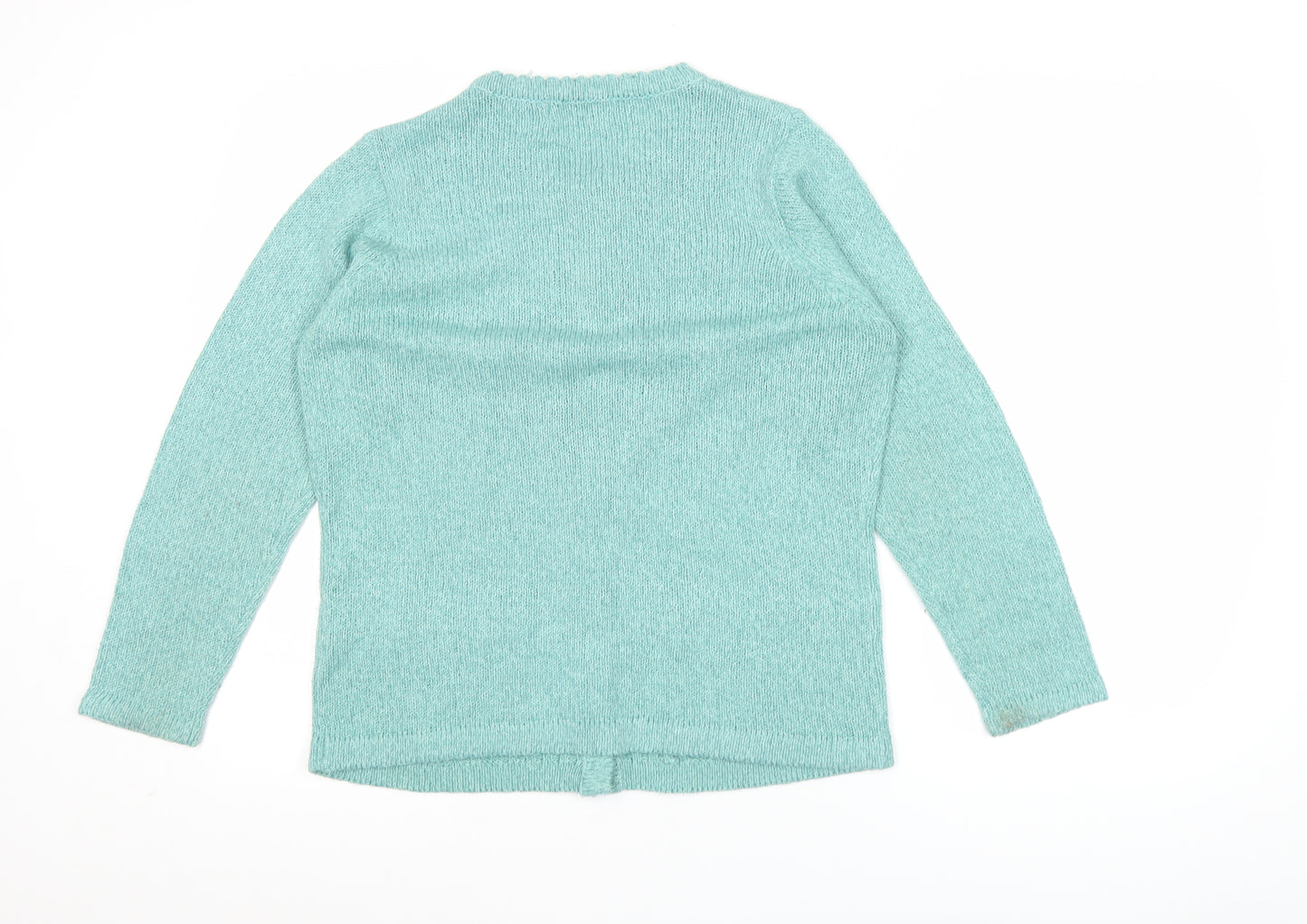 Honor Millburn Womens Green Cardigan Size S 10-12 Knit Long Sleeve