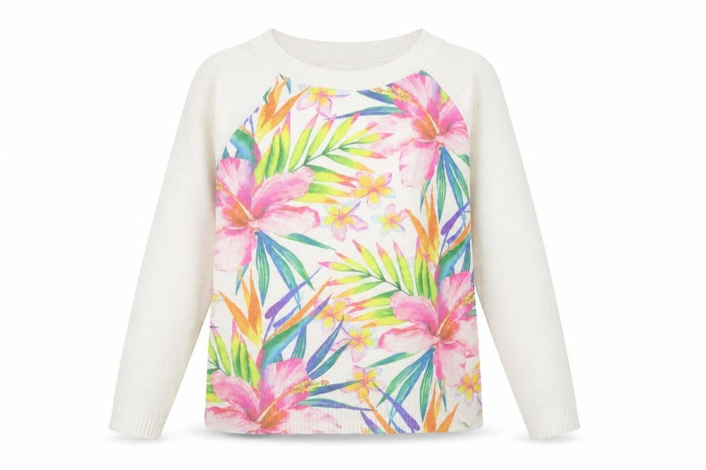 Front view of Bassini women’s multicoloured floral jumper m
