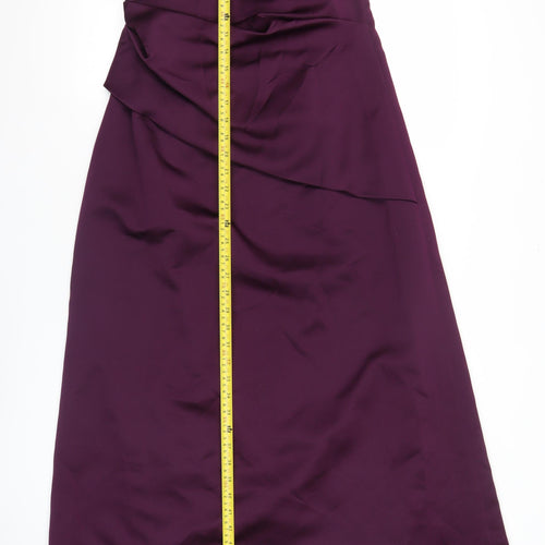 Forever Yours Women’s Purple Long Strapless Formal Dress Size 10