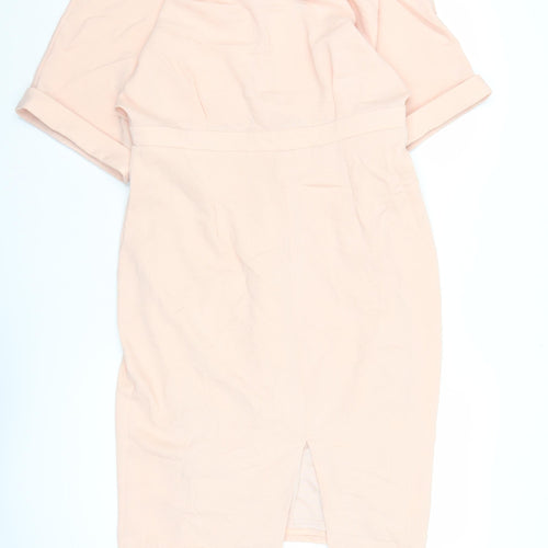 ASOS Women's Pink Off Shoulder Bodycon Dress Size 16