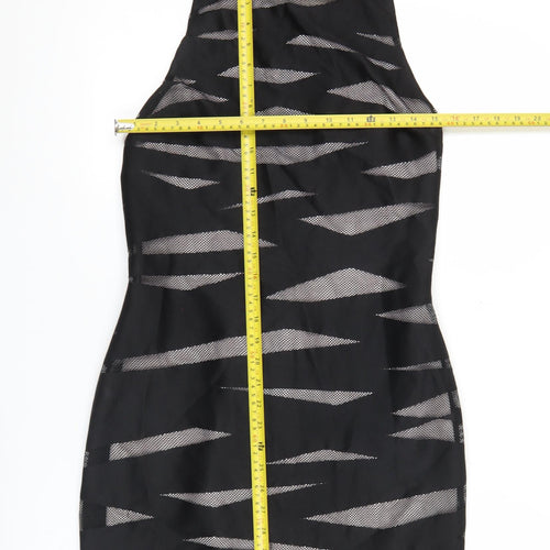 Miss Selfridge Women’s Black Sheath Dress Size 12 Party Cocktail Mesh