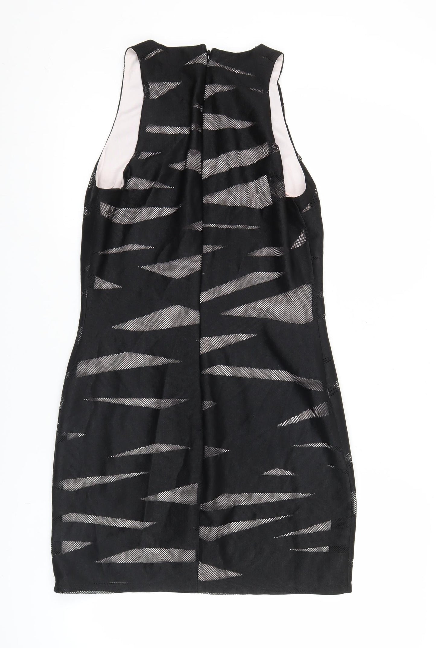 Miss Selfridge Women’s Black Sheath Dress Size 12 Party Cocktail Mesh