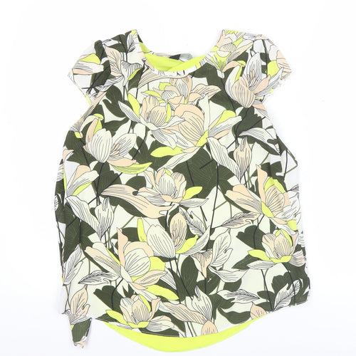 Dorothy Perkins Womens Floral Blouse Size 8 Multicoloured Chiffon Tunic Top