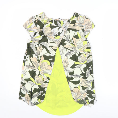 Dorothy Perkins Womens Floral Blouse Size 8 Multicoloured Chiffon Tunic Top