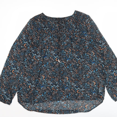 New Look Women's Multicoloured Floral Blouse Size 12 Tunic Style