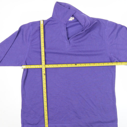 Bonmarché Women’s Purple Collared Long Sleeve Knit Blouse Size M