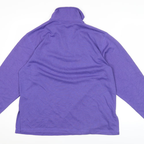 Bonmarché Women’s Purple Collared Long Sleeve Knit Blouse Size M