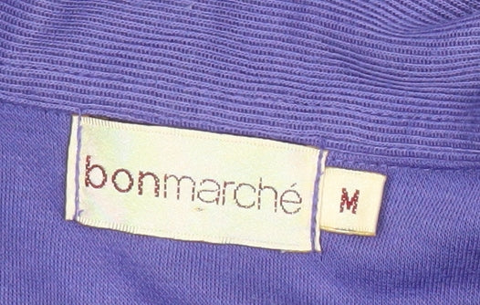 Bonmarché Women’s Purple Collared Long Sleeve Knit Blouse Size M