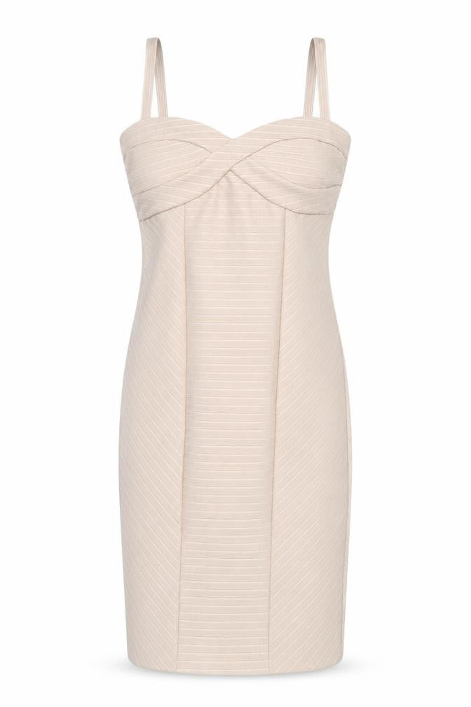 Miss Selfridge Women’s Beige Bodycon Mini Dress Size 10 Sleeveless
