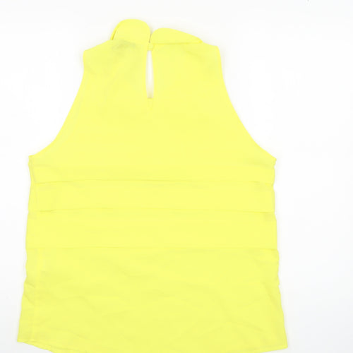 Mudo Collection Women’s Yellow Sleeveless Collared Blouse L