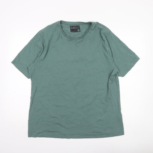 Juice Men’s Green 2XL Crew Neck Short Sleeve Cotton T-Shirt