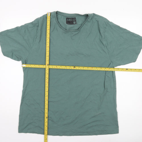 Juice Men’s Green 2XL Crew Neck Short Sleeve Cotton T-Shirt