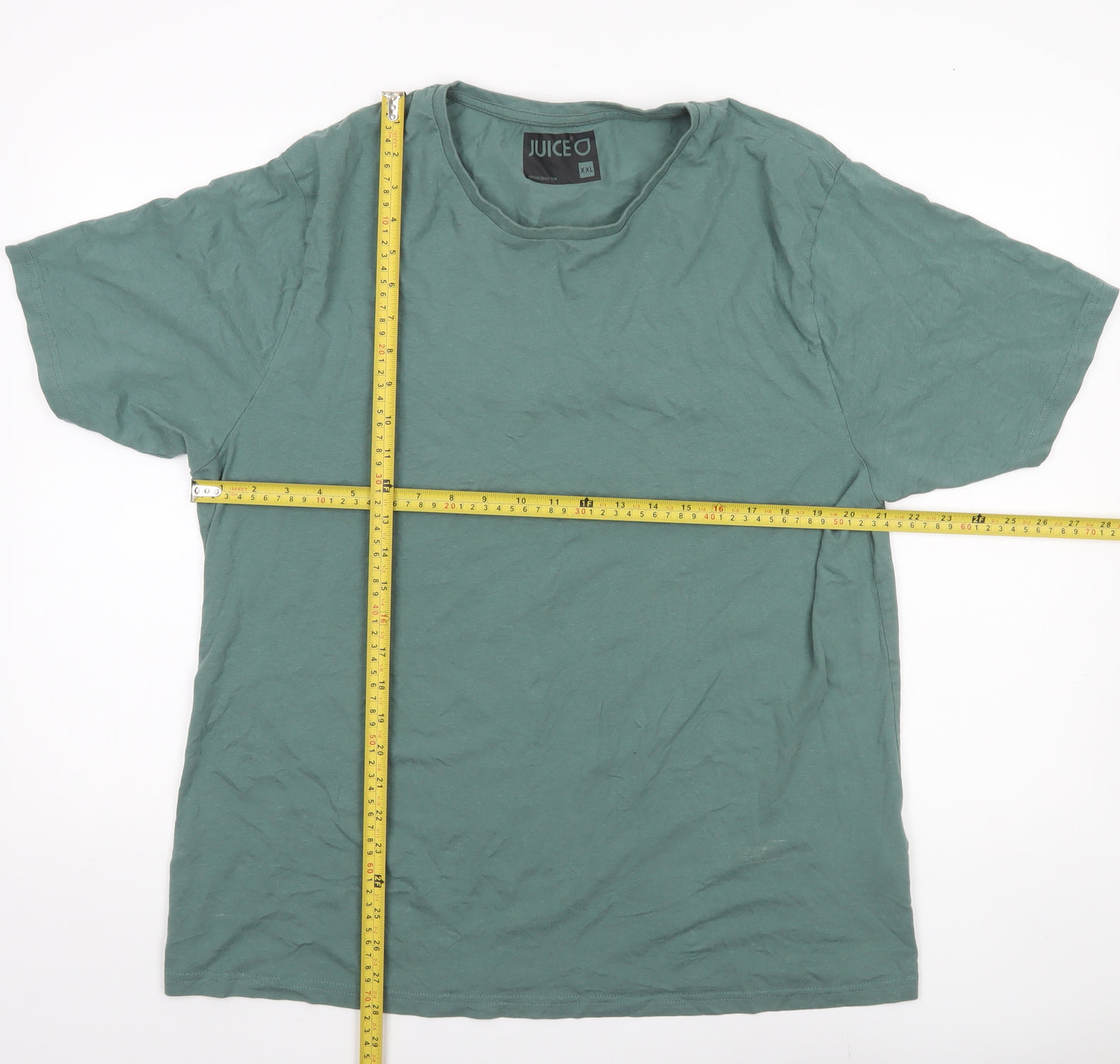 Juice Men’s Green 2XL Crew Neck Short Sleeve Cotton T-Shirt