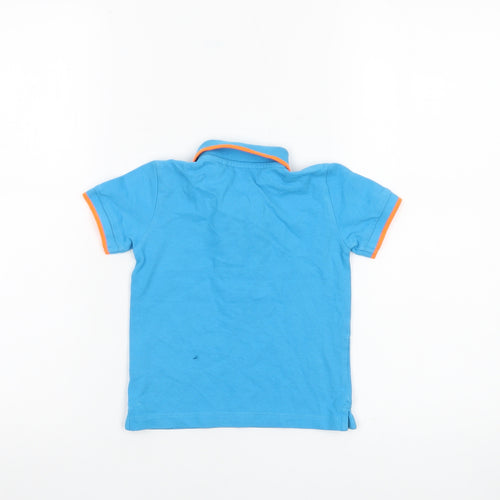 Next Boys Blue Polo Shirt 12-18 Months Cotton Short Sleeve Casual Top