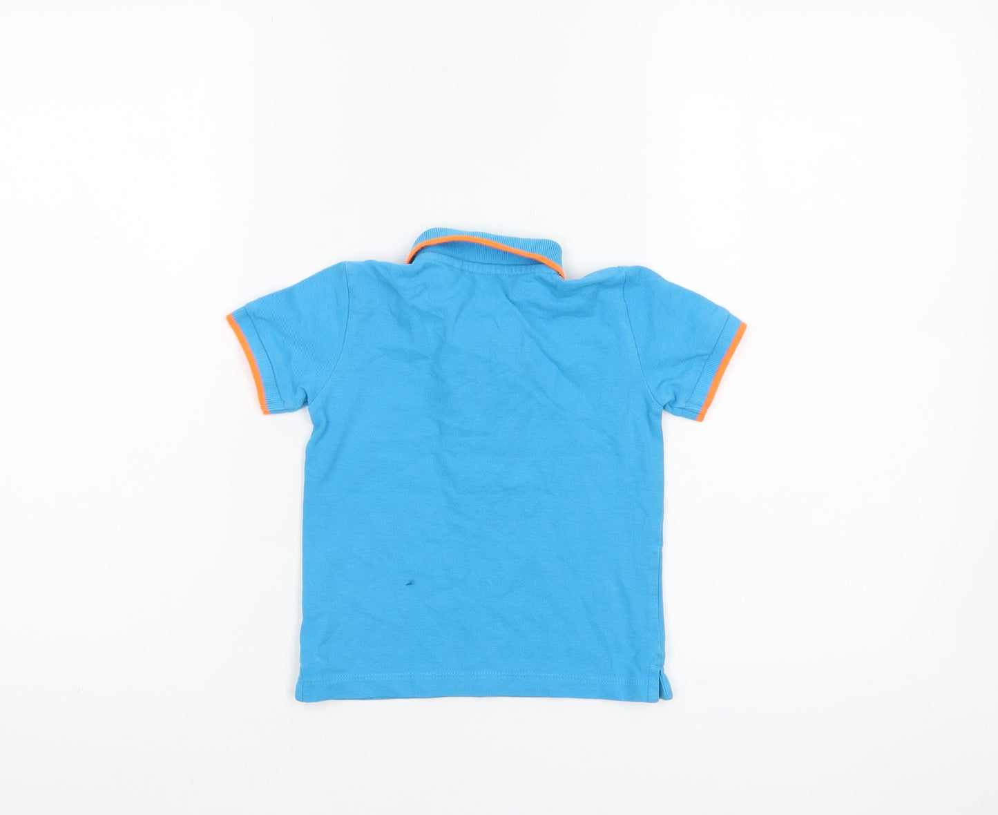 Next Boys Blue Polo Shirt 12-18 Months Cotton Short Sleeve Casual Top