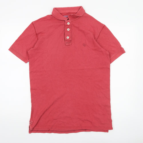 Fat Face Men’s Red Cotton Polo Shirt Size M Short Sleeve Casual