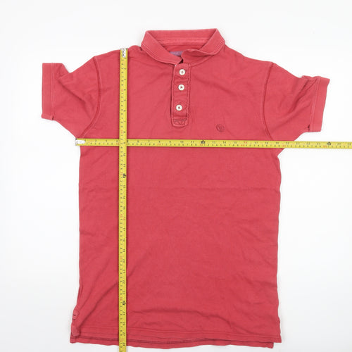 Fat Face Men’s Red Cotton Polo Shirt Size M Short Sleeve Casual
