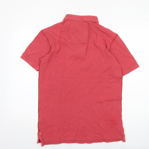Fat Face Men’s Red Cotton Polo Shirt Size M Short Sleeve Casual