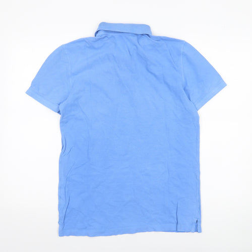 Gap Men's Blue Cotton Polo Shirt Size S Short Sleeve Casual