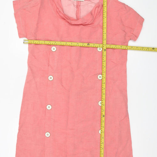 U.S. Polo Assn. Women’s Pink Linen Blend Shift Dress Size 8