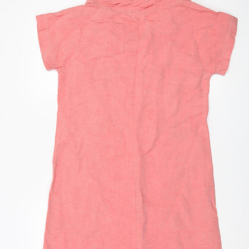 U.S. Polo Assn. Women’s Pink Linen Blend Shift Dress Size 8