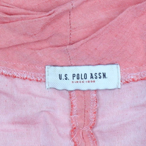 U.S. Polo Assn. Women’s Pink Linen Blend Shift Dress Size 8