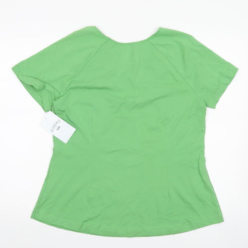 Lee Riders Women's Green L Slimming T-Shirt Short Sleeve Scoop Neck