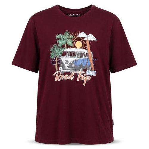 BadRhino Men’s Red XL Graphic Road Trip T-Shirt