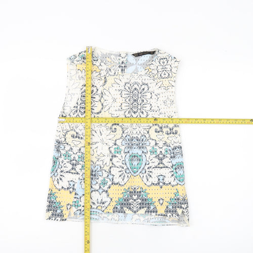 Zara Women’s Multicoloured XS Sleeveless Floral Blouse