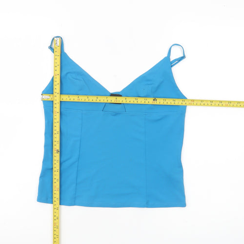 Urban Outfitters Women Blue Camisole Tank Top L Cotton Stretch