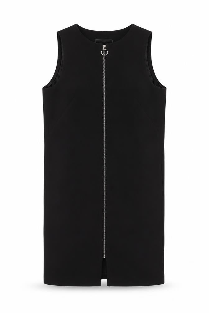 Oasis Women’s Black Shift Dress Size 10 Sleeveless Zip Classic Workwear