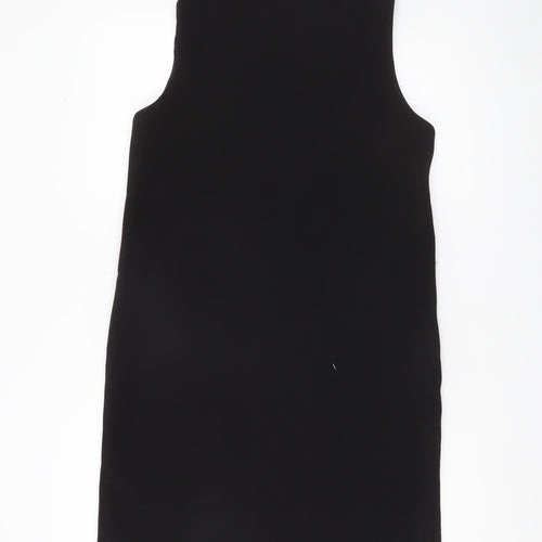Oasis Women’s Black Shift Dress Size 10 Sleeveless Zip Classic Workwear