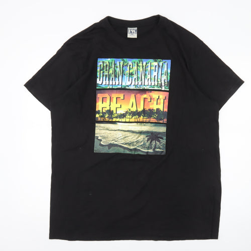 Impulse Wear Men’s Black 2XL Gran Canaria Beach Graphic T-Shirt